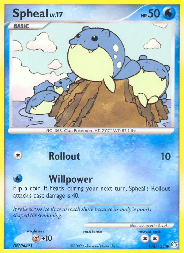 Spheal — Mysterious Treasures #102 (Pokémon TCG card)