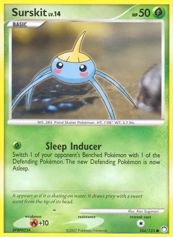 Surskit — Mysterious Treasures #104 (Pokémon TCG card)