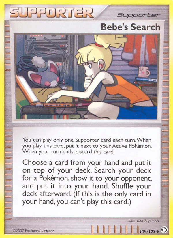 Bebe's Search — Mysterious Treasures #109 (Pokémon TCG card)