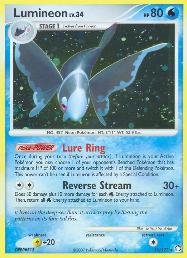 Lumineon — Mysterious Treasures #11 (Pokémon TCG card)