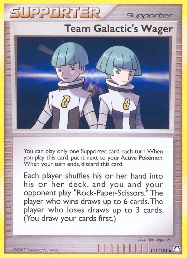 Team Galactic's Wager — Mysterious Treasures #115 (Pokémon TCG card)