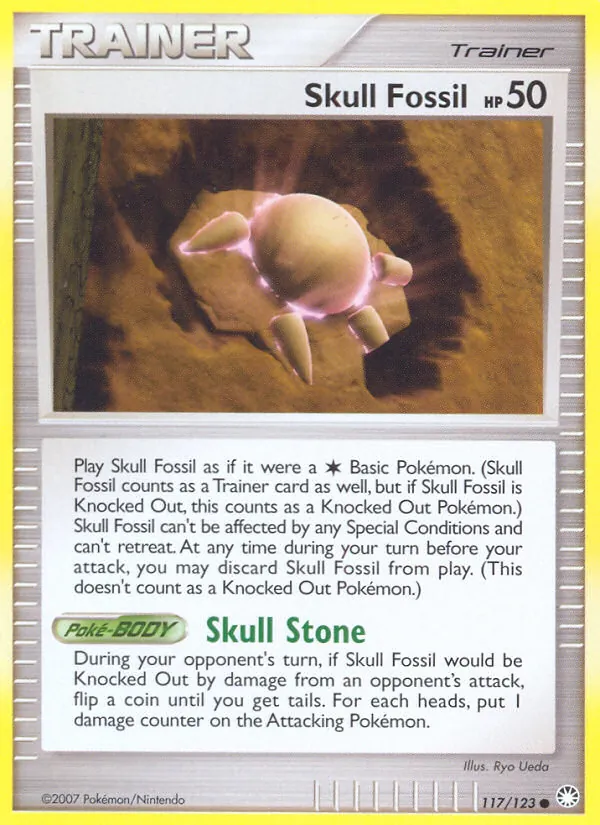 Skull Fossil — Mysterious Treasures #117 (Pokémon TCG card)