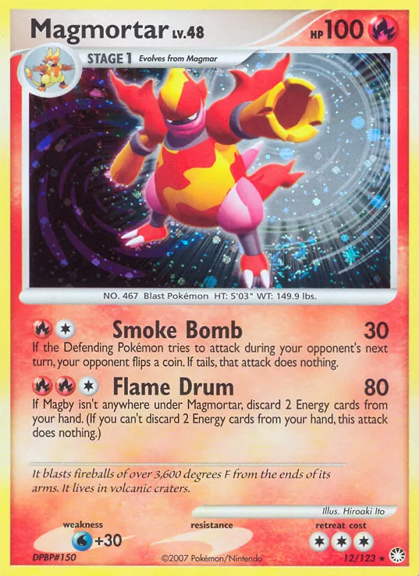 Magmortar — Mysterious Treasures #12 (Pokémon TCG card)