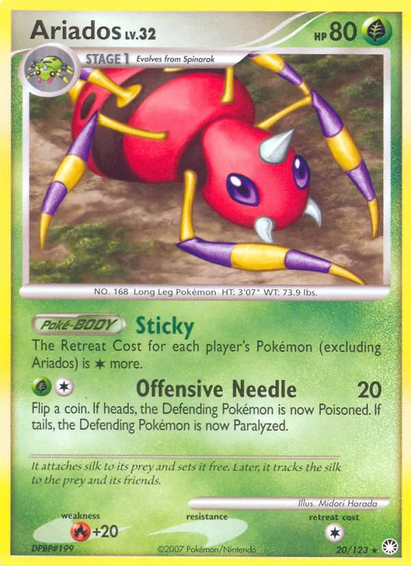 Ariados — Mysterious Treasures #20 (Pokémon TCG card)