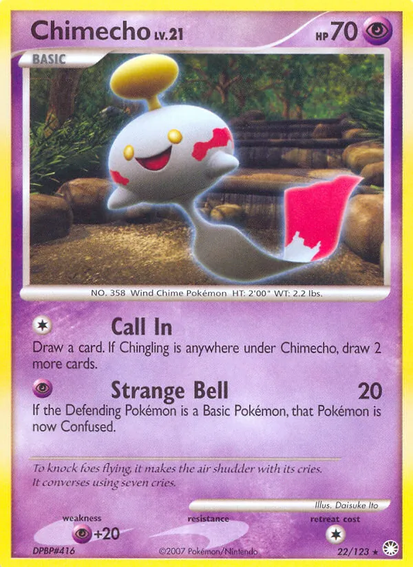 Chimecho — Mysterious Treasures #22 (Pokémon TCG card)
