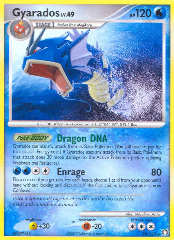 Gyarados — Mysterious Treasures #26 (Pokémon TCG card)