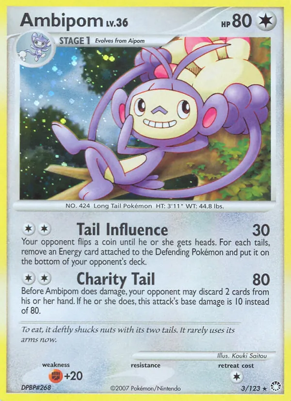 Ambipom — Mysterious Treasures #3 (Pokémon TCG card)