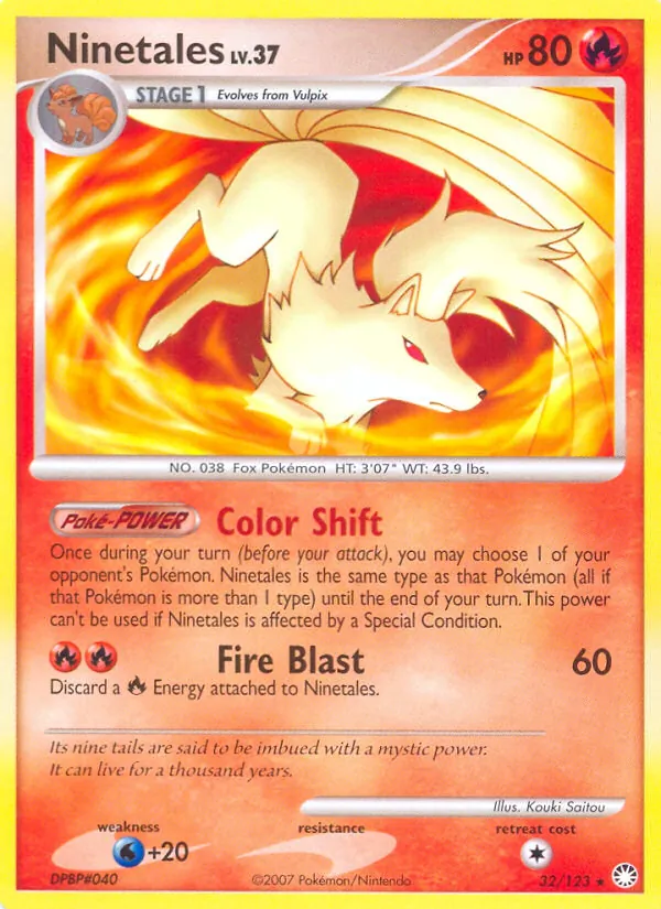 Ninetales — Mysterious Treasures #32 (Pokémon TCG card)