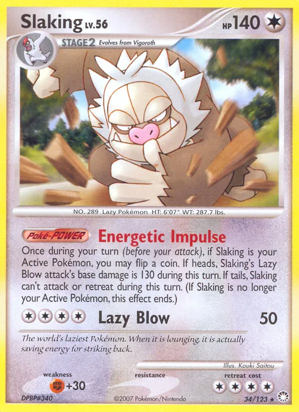 Slaking — Mysterious Treasures #34 (Pokémon TCG card)