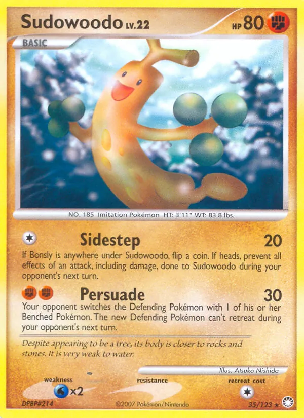 Sudowoodo — Mysterious Treasures #35 (Pokémon TCG card)