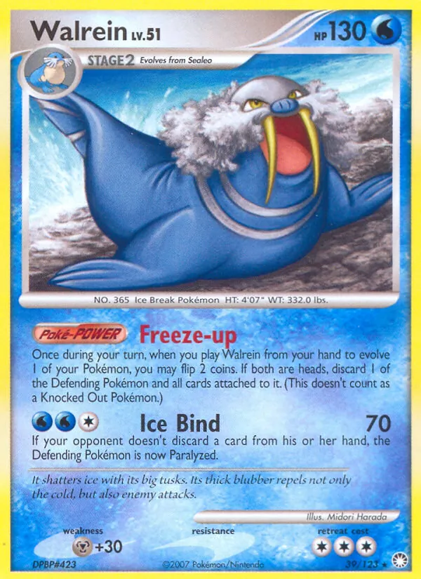 Walrein — Mysterious Treasures #39 (Pokémon TCG card)
