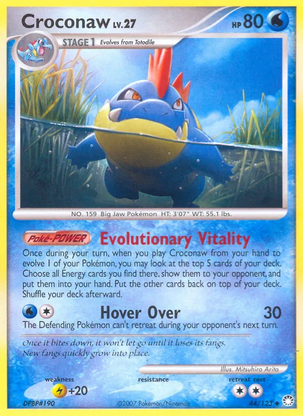 Croconaw — Mysterious Treasures #44 (Pokémon TCG card)