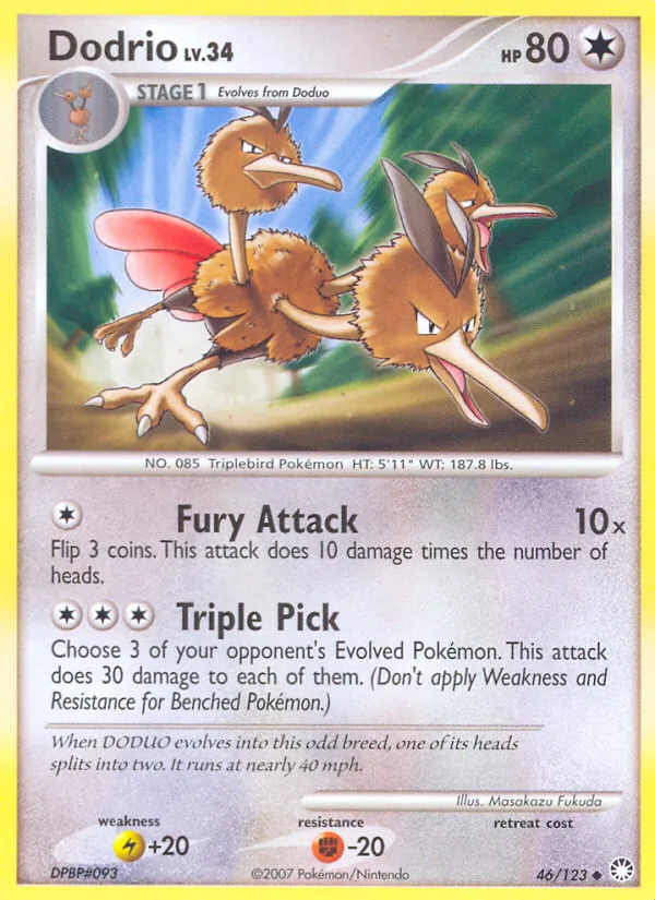 Dodrio — Mysterious Treasures #46 (Pokémon TCG card)