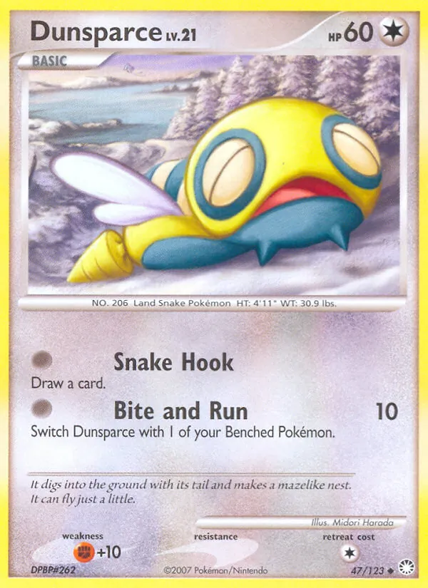 Dunsparce — Mysterious Treasures #47 (Pokémon TCG card)