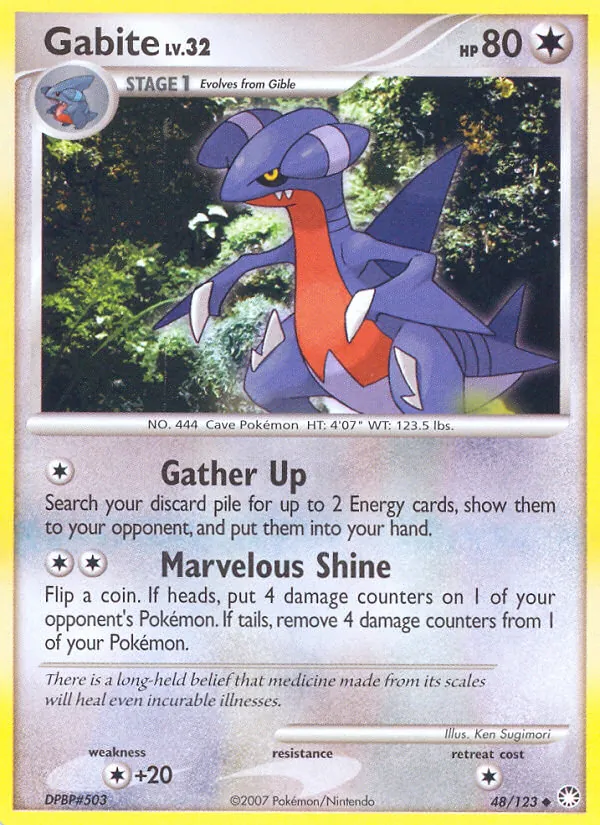 Gabite — Mysterious Treasures #48 (Pokémon TCG card)