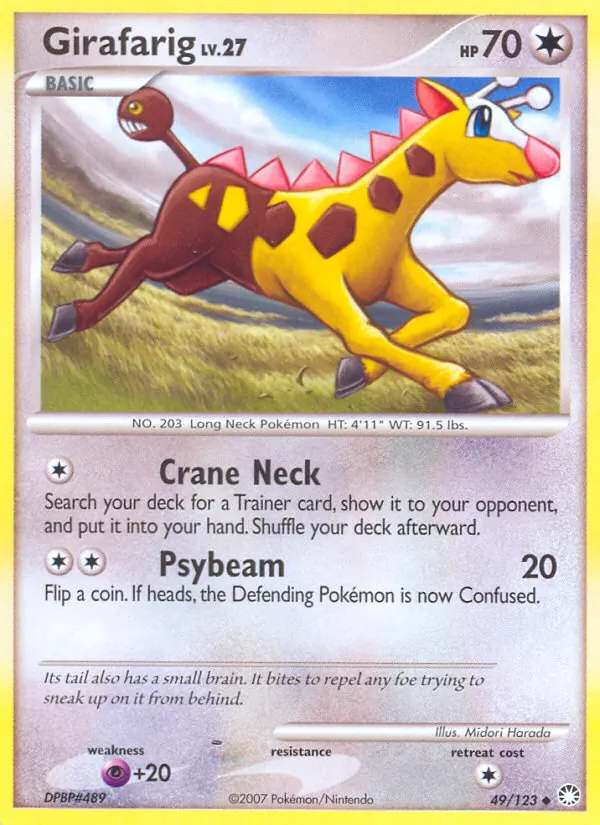 Girafarig — Mysterious Treasures #49 (Pokémon TCG card)