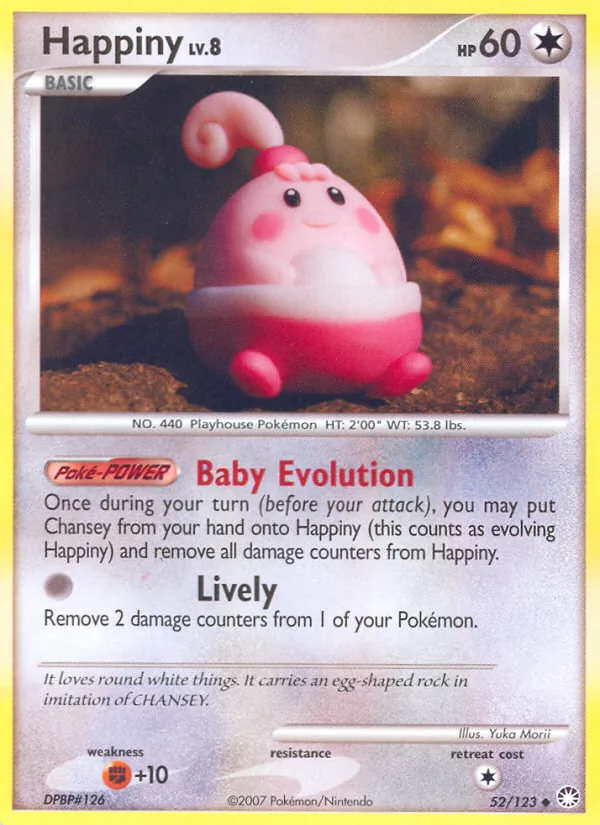 Happiny — Mysterious Treasures #52 (Pokémon TCG card)
