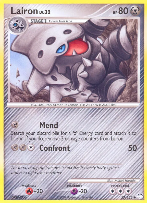Lairon — Mysterious Treasures #53 (Pokémon TCG card)