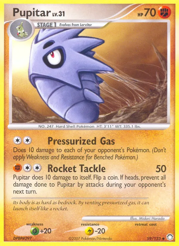Pupitar — Mysterious Treasures #59 (Pokémon TCG card)