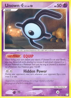 Unown E (Mysterious Treasures #65)