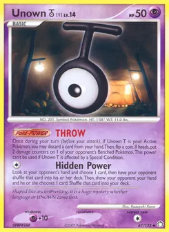 Unown T (Mysterious Treasures #67)