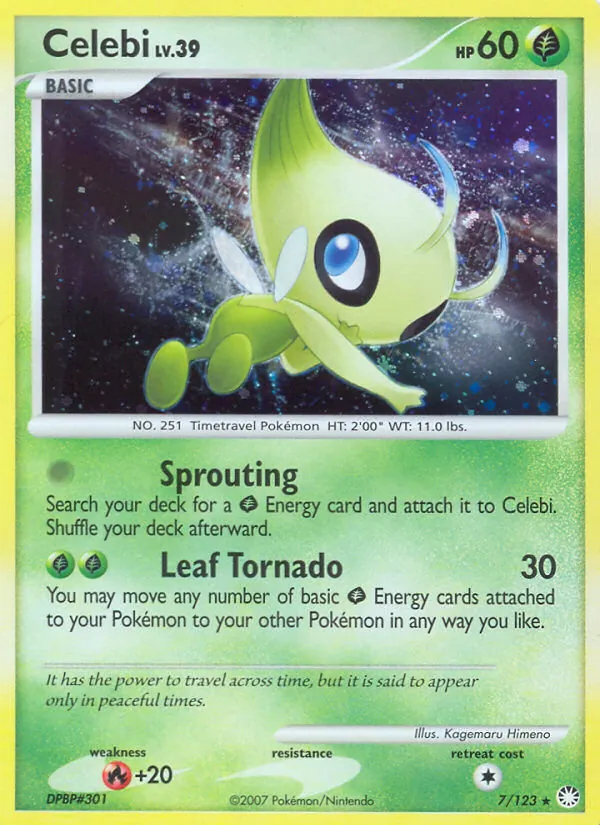 Celebi — Mysterious Treasures #7 (Pokémon TCG card)