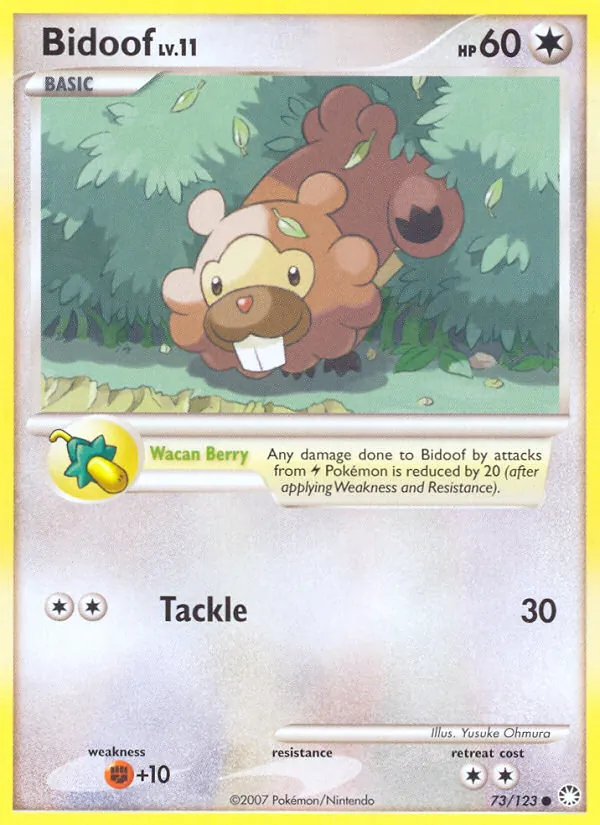 Bidoof — Mysterious Treasures #73 (Pokémon TCG card)