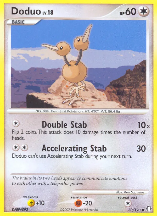 Doduo — Mysterious Treasures #80 (Pokémon TCG card)