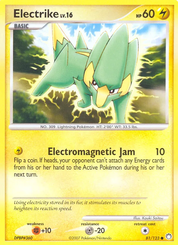 Electrike — Mysterious Treasures #81 (Pokémon TCG card)