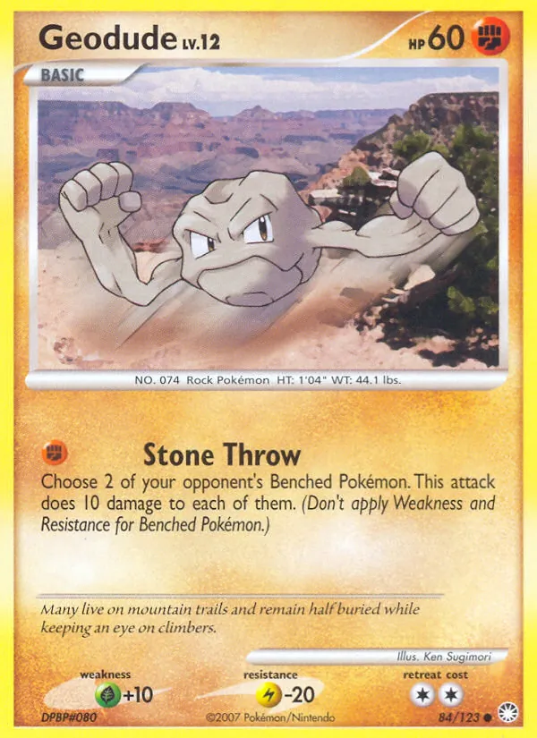 Geodude — Mysterious Treasures #84 (Pokémon TCG card)