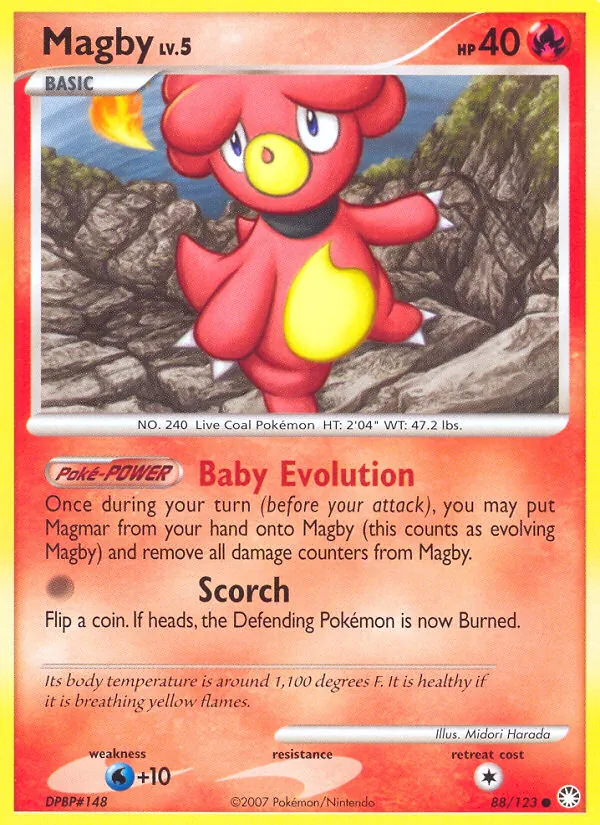 Magby — Mysterious Treasures #88 (Pokémon TCG card)