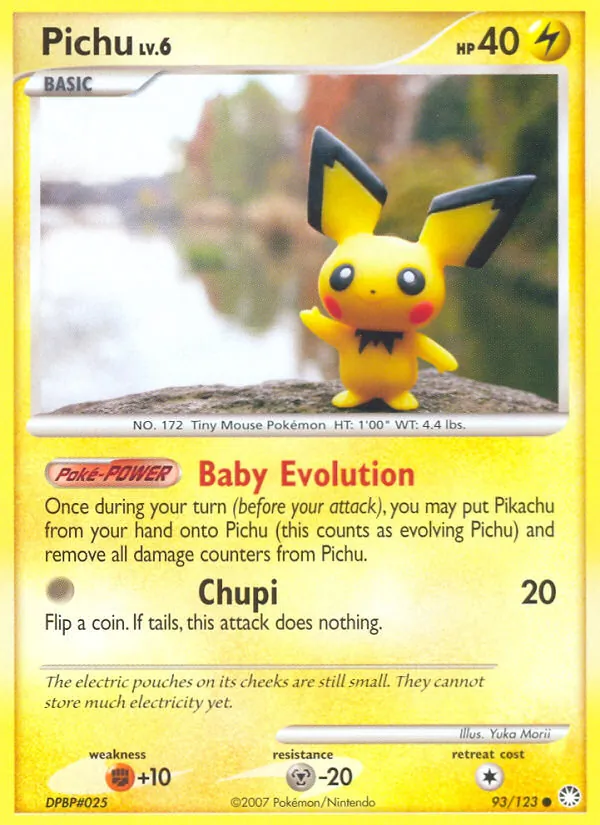 Pichu — Mysterious Treasures #93 (Pokémon TCG card)