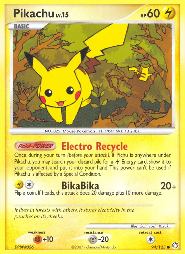 Pikachu — Mysterious Treasures #94 (Pokémon TCG card)