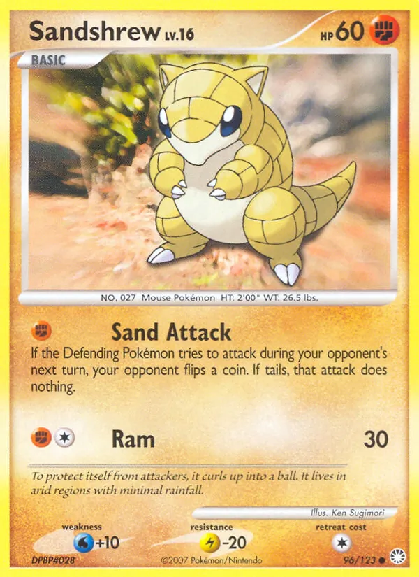 Sandshrew — Mysterious Treasures #96 (Pokémon TCG card)