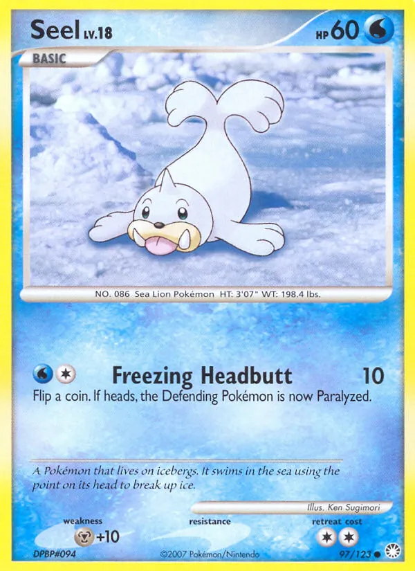 Seel — Mysterious Treasures #97 (Pokémon TCG card)