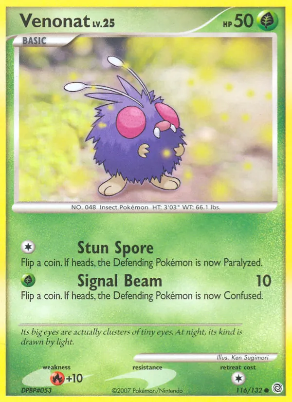 Venonat — Secret Wonders #116 (Pokémon TCG card)