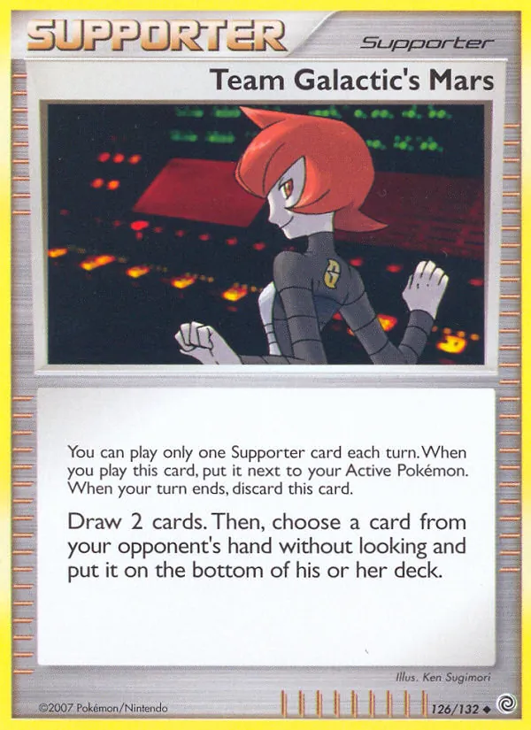 Team Galactic's Mars — Secret Wonders #126 (Pokémon TCG card)