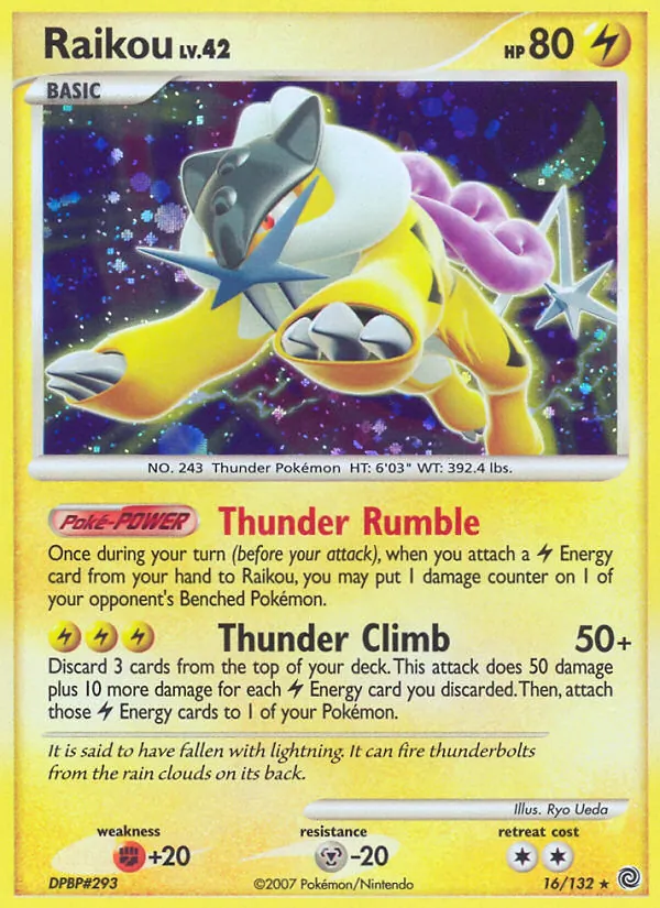 Raikou — Secret Wonders #16 (Pokémon TCG card)