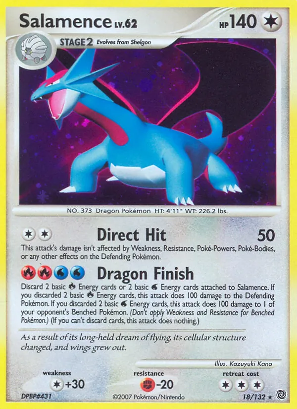 Salamence — Secret Wonders #18 (Pokémon TCG card)