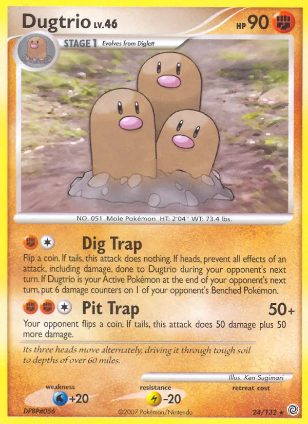 Dugtrio — Secret Wonders #24 (Pokémon TCG card)