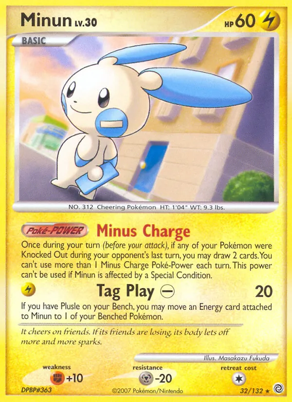 Minun — Secret Wonders #32 (Pokémon TCG card)