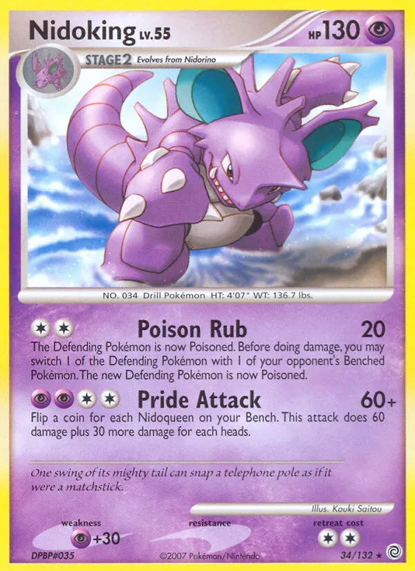 Nidoking — Secret Wonders #34 (Pokémon TCG card)