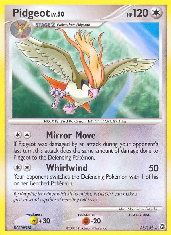 Pidgeot — Secret Wonders #35 (Pokémon TCG card)