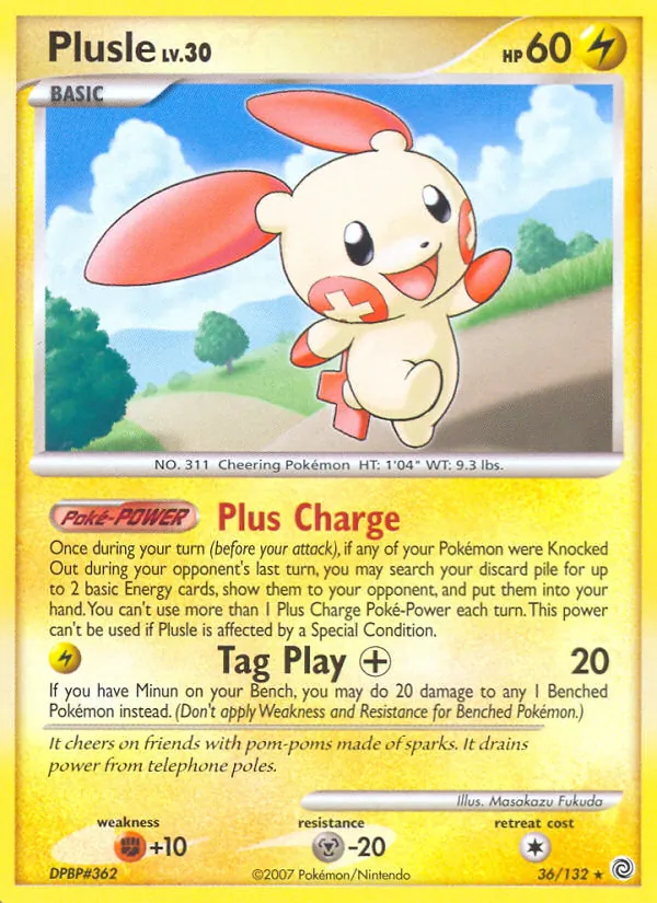 Plusle — Secret Wonders #36 (Pokémon TCG card)