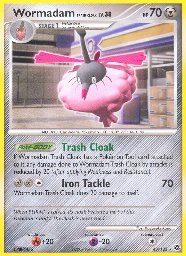 Wormadam Trash Cloak — Secret Wonders #43 (Pokémon TCG card)