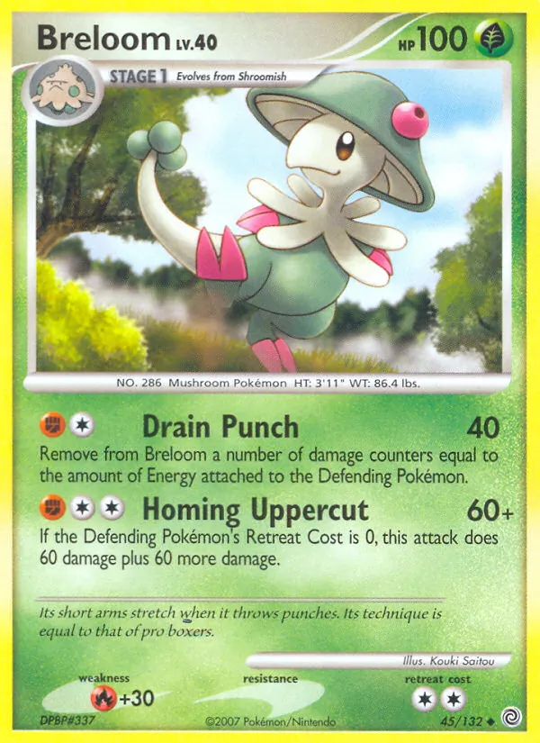 Breloom — Secret Wonders #45 (Pokémon TCG card)