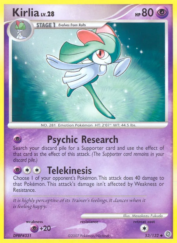 Kirlia — Secret Wonders #53 (Pokémon TCG card)