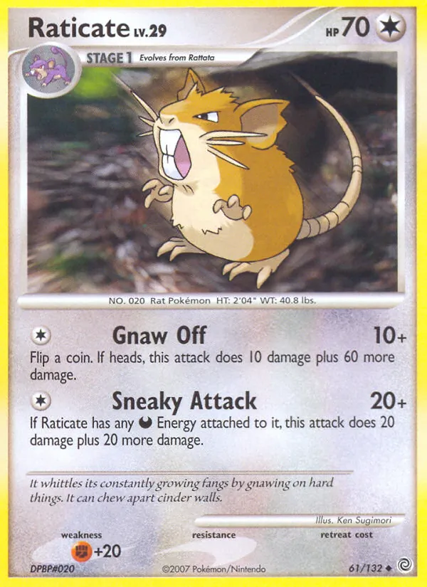 Raticate — Secret Wonders #61 (Pokémon TCG card)