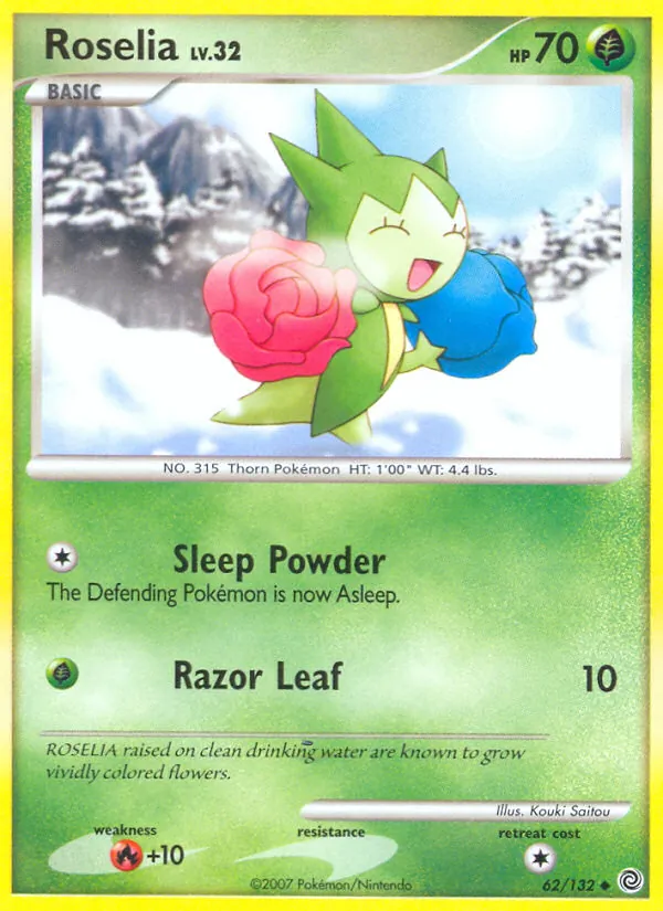 Roselia — Secret Wonders #62 (Pokémon TCG card)