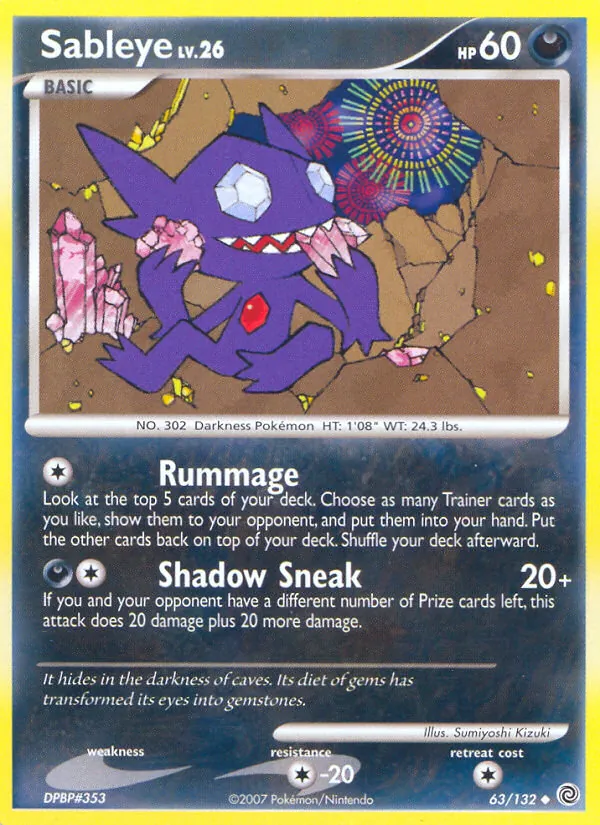 Sableye — Secret Wonders #63 (Pokémon TCG card)